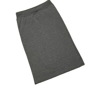 82 Days charcoal gray stretch midi pencil skirt M